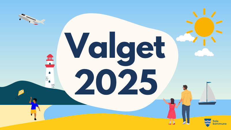 Bildet viser plakat som markedsfører Stortings- og sametingsvalget 2025
