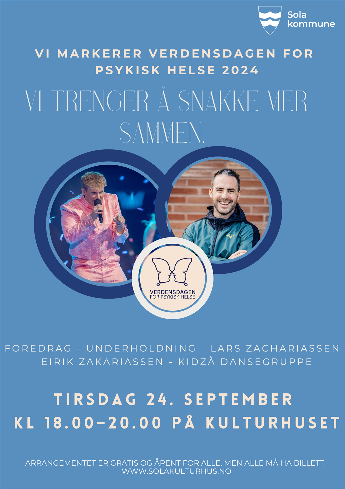 Promoplakat Verdensdagen for psykisk helse - Klikk for stort bilde