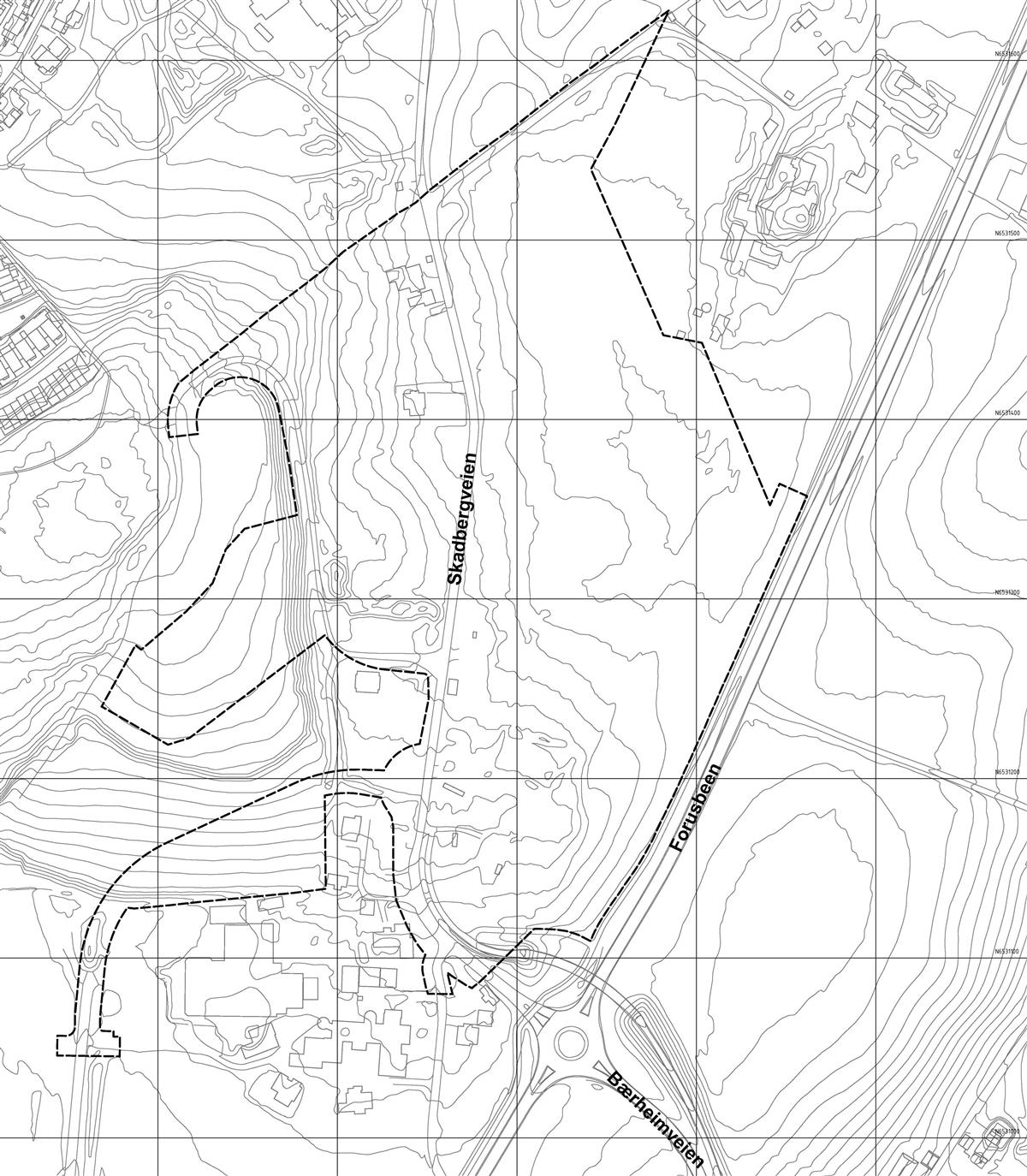 Kart med plangrense - Klikk for stort bilde