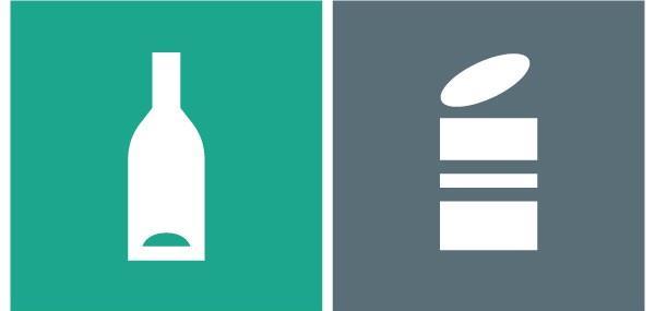 Ikon for glass- og metallemballasje - Klikk for stort bilde